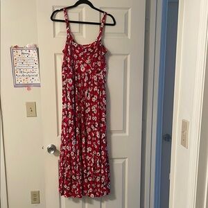 Red Floral Maxi Dress